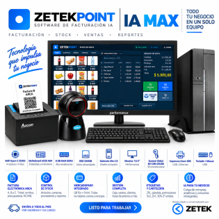 Combo ZETEKPOINT IA MAX Ryzen 3 con Facturación Electrónica 2