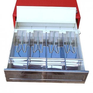 Cajón de dinero Acero Inoxidable 4 divisiones