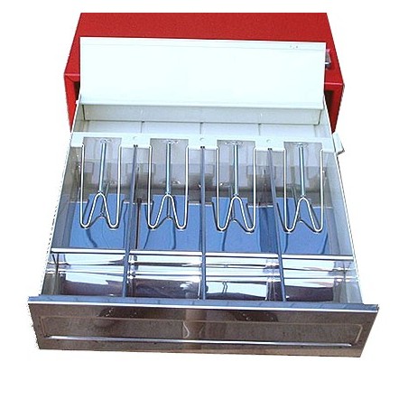 Cajón de dinero Acero Inoxidable 4 divisiones