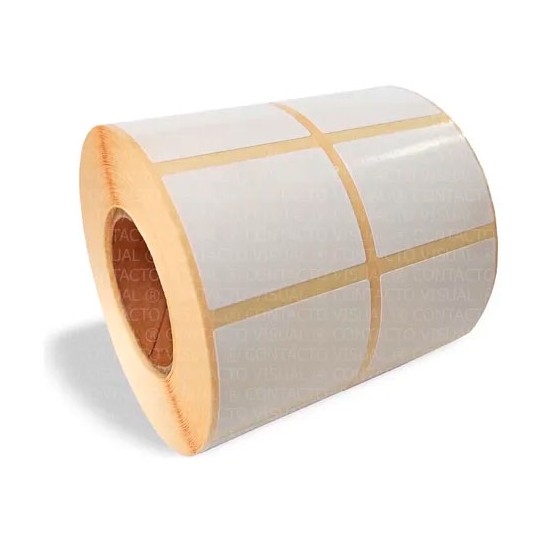 Pack 10 Rollos Etiquetas 50x25 2 Banda Papel Ilustración