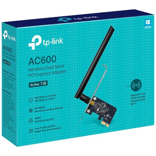 Adaptador Wi-Fi Archer T2E AC600 PCIe de doble banda