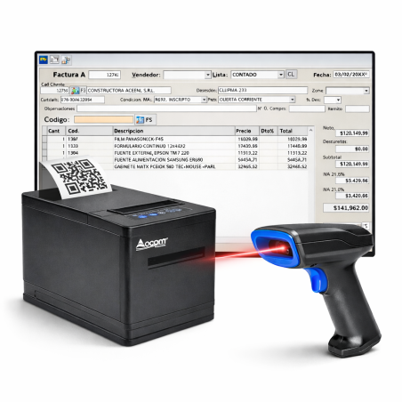 Combo Factura Electrónica Plus con Impresora y Escáner 2D|ZETEK