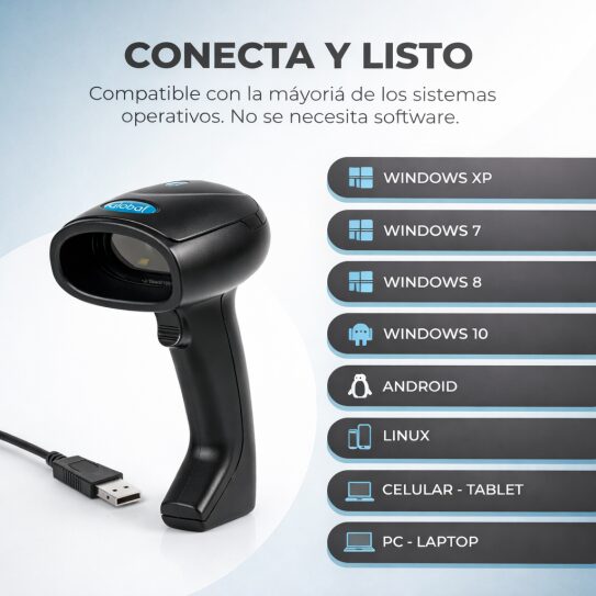 Lector de Código de Barras y QR 2D USB (BS-2DQRUSB