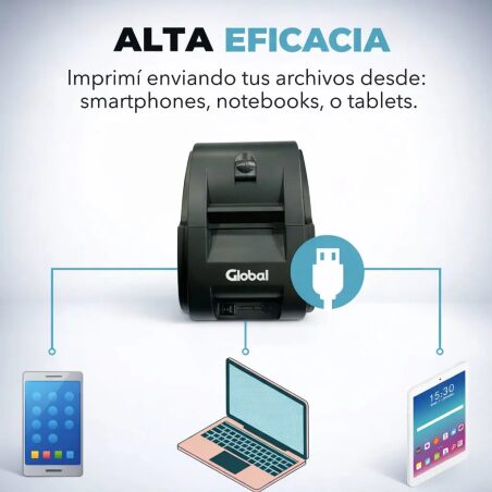 Impresora Global TP-POS58-USB 58mm para tickets y comprobantes
