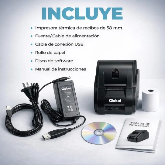 Impresora Comandera Global TP-POS58-USB 58mm para tickets y comprobantes