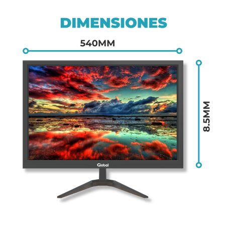 Monitor Global 22” Full HD para PC, oficina y punto de venta