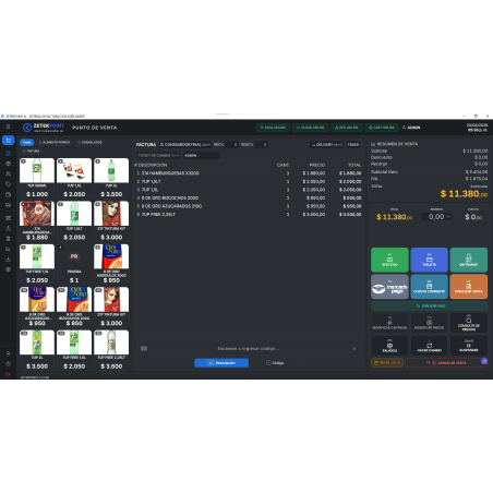 Combo POS Touch Intel J6412 + Factura Electrónica ZETEKPOINT IA