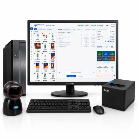 Combo ZETEKPOINT IA PRO – PC Ryzen + Monitor Global + Escáner 2D + OCOM 80S + Facturación Electrónica ARCA