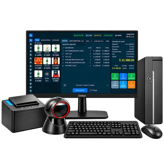 Combo ZETEKPOINT: PC, monitor, impresora y escáner