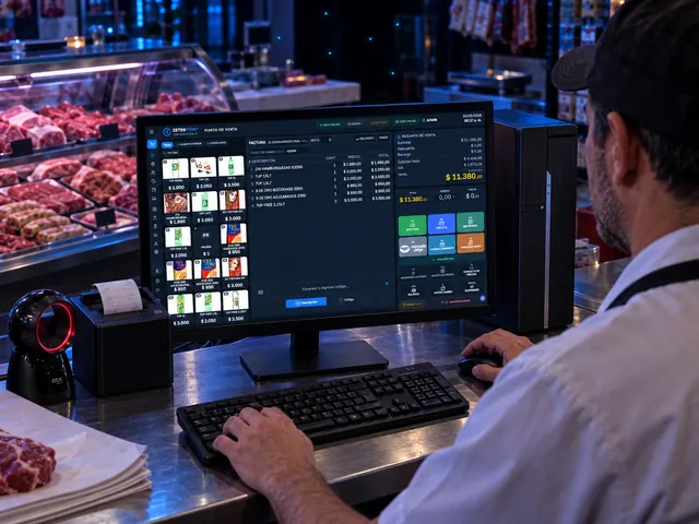 ZETEKPOINT funcionando en el mostrador de carnicerías
